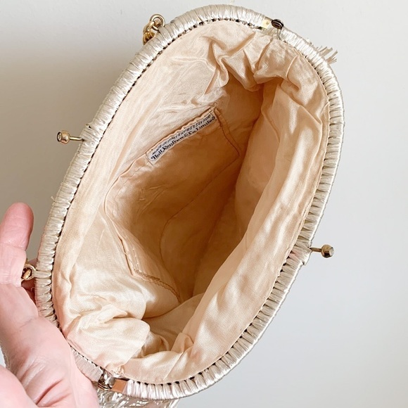 Vintage Holt Renfrew & Co. Champagne Colored Confetti Textured Bag - Picture 7 of 8